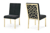 Modrest Reba Modern Black Velvet & Gold Dining Chair (Set Of 2) Model VGVCB0258G-BLK