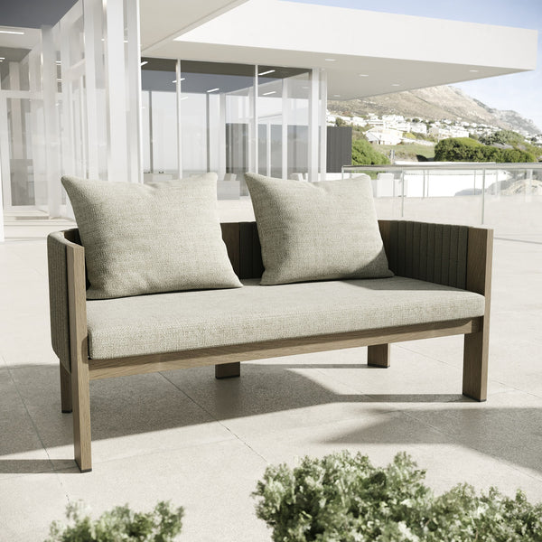 Renava Salvora Outdoor Beige Fabric & Grey Rope Sofa Set Model VGVK-WT275-SET-BGE