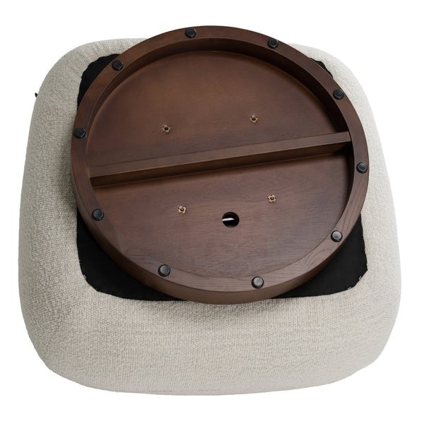 Modrest Renee Modern Cream Fabric Swivel Chair Model VGKK-KFA1157-C-CH