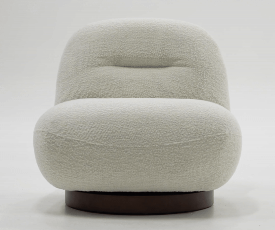 Modrest Renee Modern Cream Fabric Swivel Chair Model VGKK-KFA1157-C-CH