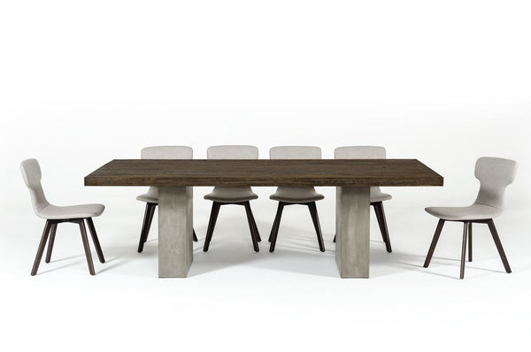 Renzo Modern Oak & Concrete 118" Dining Table