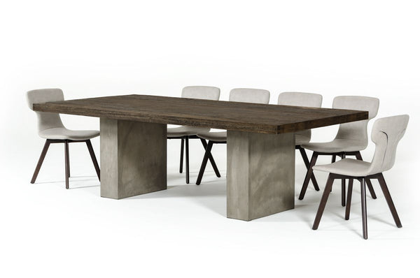 Renzo Modern Oak & Concrete 118" Dining Table