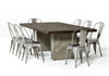 Modrest Renzo Modern Oak & Concrete 118" Dining Table Model VGGRRENZO-118