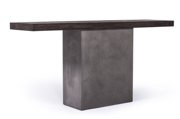 Modrest Renzo Modern Oak & Concrete Console Table Model VGGR649277