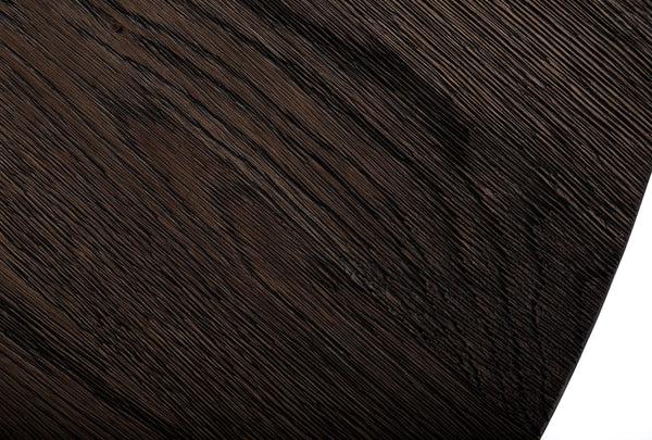 Renzo Modern Round Oak & Concrete Dining Table