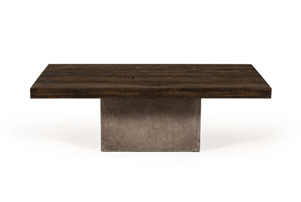 Modrest Renzo Modern Oak & Concrete Coffee Table Model VGGR649245