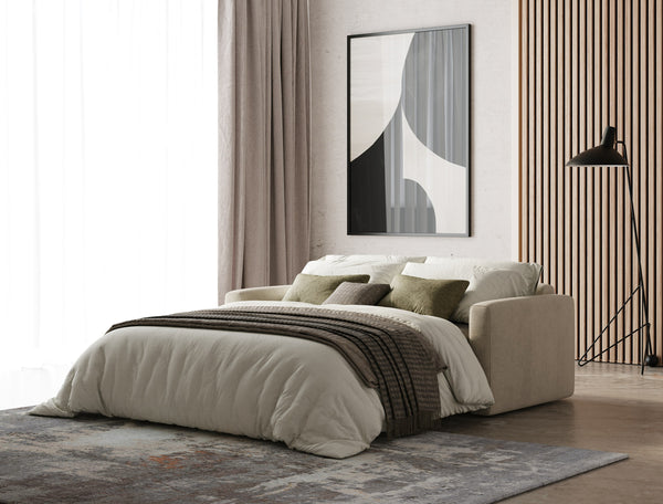 Lamod Italia Revers Italian Modern Sand Fabric Full Sofabed Model VGDTREVERS-140-SAND