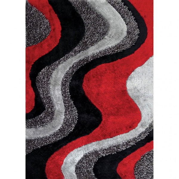 Furniture of America Vancouver Black/Gray/Red Contemporary Area Rug Model RG4134