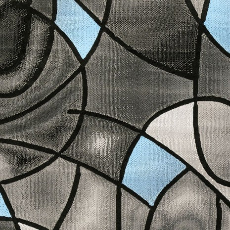 Furniture of America Sivas Charcoal/Blue Contemporary Area Rug Model RG5187M