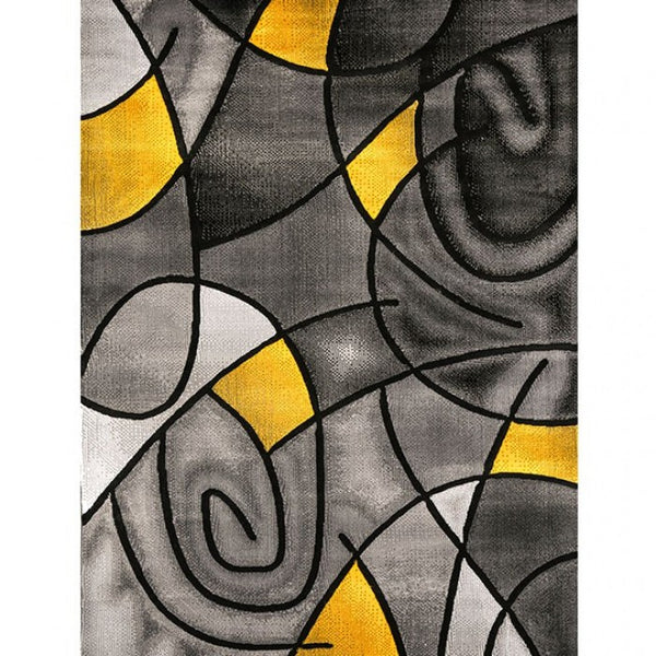 Furniture of America Sivas Charcoal/Yellow Contemporary Area Rug Model RG5188M