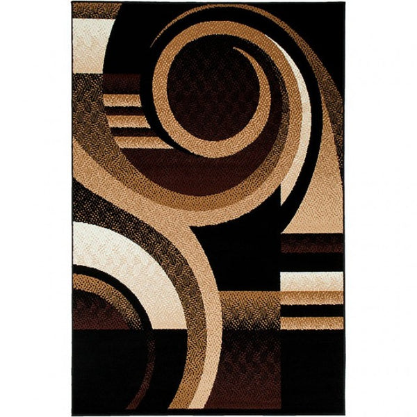 Furniture of America Blitar Brown/Black Contemporary Area Rug Model RG5214