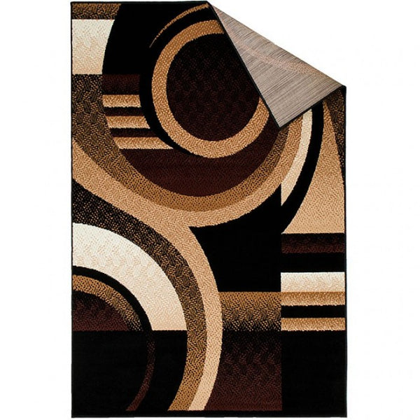 Furniture of America Blitar Brown/Black Contemporary Area Rug Model RG5214