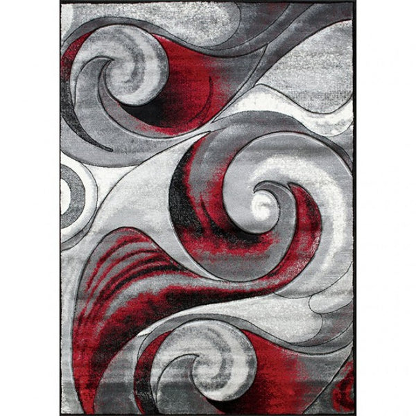 Furniture of America Niksar Red Contemporary Area Rug Model RG5222