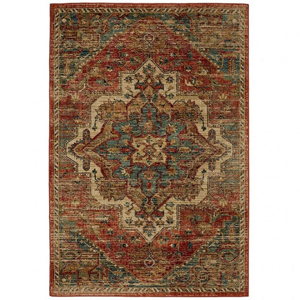 Furniture of America Wilhelm Spice Rose Contemporary Area Rug Model RG8160S