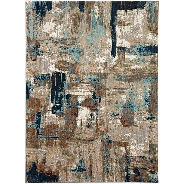 Furniture of America Wilhelm Concrete Lapis Contemporary Area Rug Model RG8162S
