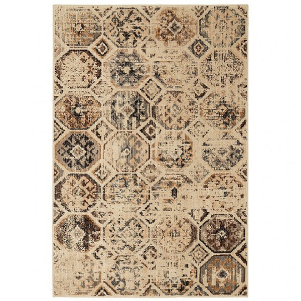 Furniture of America Wilhelm Relic Beige Contemporary Area Rug Model RG8165S