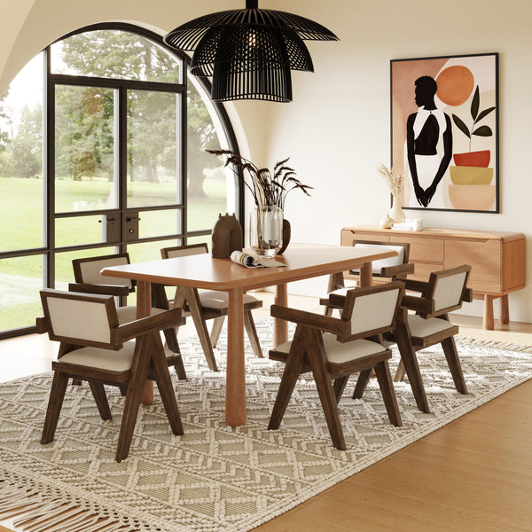 Modrest Rhea Modern 71" Natual Acacia Rectangular Dining Table Model VGWDMAR-DT1.8-NAT