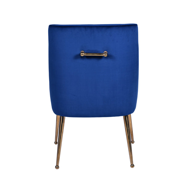 Modrest Castana Modern Blue Velvet & Gold Dining Chair (Set Of 2) Model VGRH-RHS-DC-101-BLU