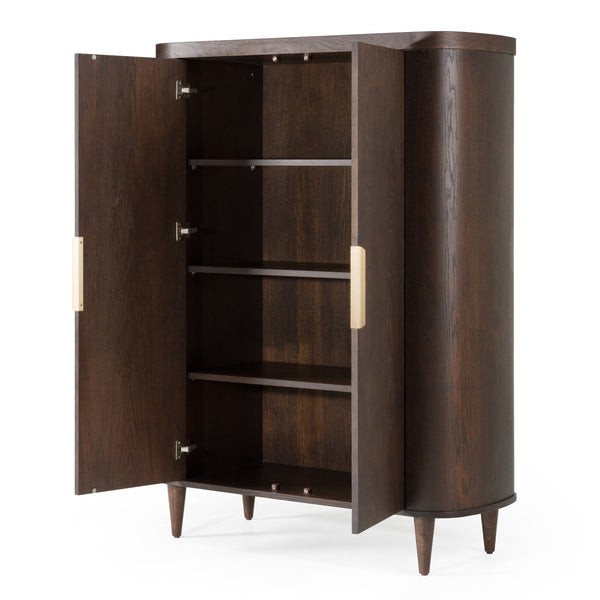 Richmond Modern Brown Rounded Tall Buffet
