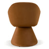 Risa Modern Rust Fabric Swivel Dining Chair