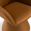 Risa Modern Rust Fabric Swivel Dining Chair