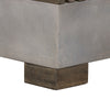 Modrest Delaware Modern Concrete & Acacia Square Coffee Table Model VGLBRIVI-CF85-01