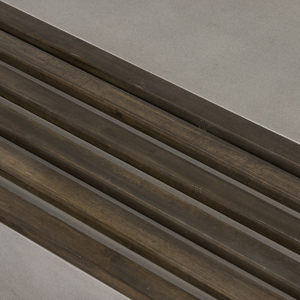 Modrest Delaware Modern Concrete & Acacia Square Coffee Table Model VGLBRIVI-CF85-01