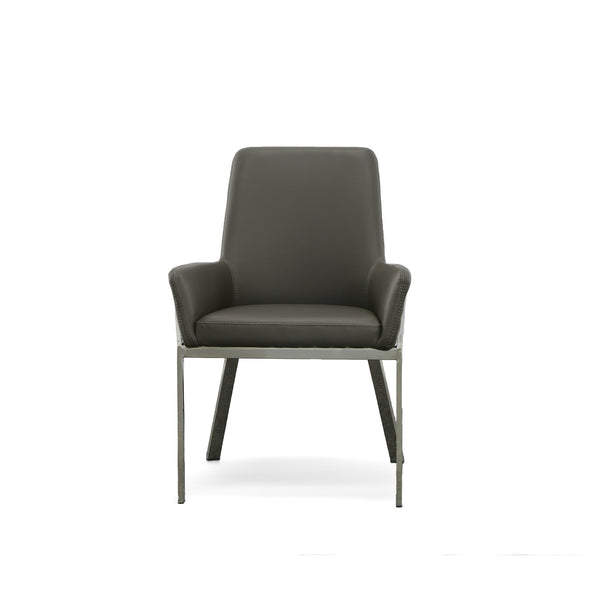 Modrest Robin Modern Grey Bonded Leather Dining Chair Model VGVCB8366-GRY