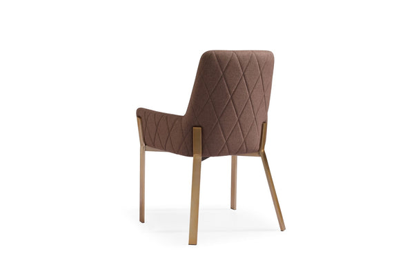 Modrest Robin Modern Brown & Brass Dining Chair Model VGVCB8366-BRN-DC