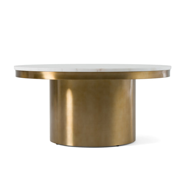 Modrest Rocky Glam White & Gold Coffee Table Model VGGMM-CT-1360A