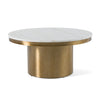 Modrest Rocky Glam White & Gold Coffee Table Model VGGMM-CT-1360A