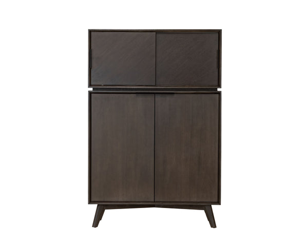 Modrest Roger Mid Century Tall Buffet Model VGWDSANTI-DK-BRN