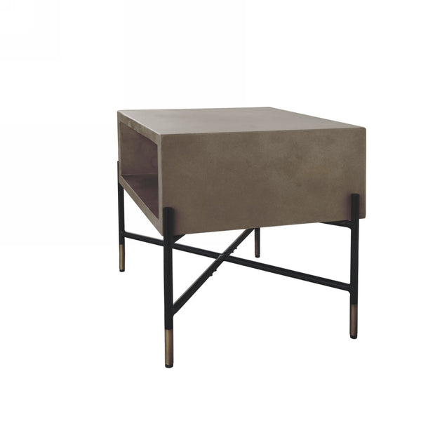 Modrest Walker Modern Concrete & Metal Coffee Table Model VGLBROKY-CF63