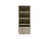 Nova Domus Roma Modern Faux Travertine & Gold Bookcase Model VGAN-ROMA-BOOK