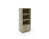 Nova Domus Roma Modern Faux Travertine & Gold Bookcase Model VGAN-ROMA-BOOK