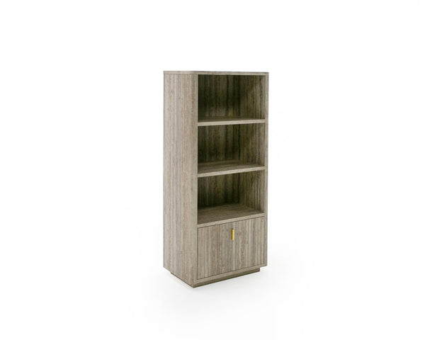 Nova Domus Roma Modern Faux Travertine & Gold Bookcase Model VGAN-ROMA-BOOK