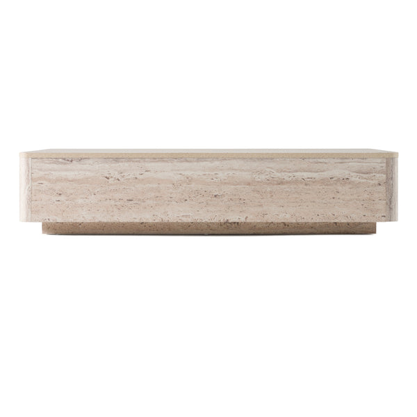 Nova Domus Roma Modern Faux Travertine Rectangular Coffee Table Model VGAN-ROMA-CT
