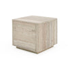 Nova Domus Roma Modern Faux Travertine Square End Table Model VGAN-ROMA-ET