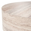 Nova Domus Roma Modern Faux Travertine Round Coffee Table Model VGAN-ROMA-RND-CT