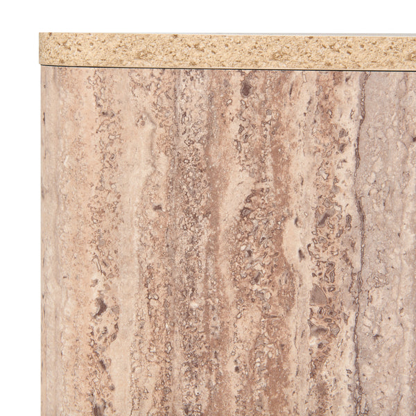 Nova Domus Roma Modern Faux Travertine Square Coffee Table Model VGAN-ROMA-SQR-CT