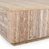 Nova Domus Roma Modern Faux Travertine Square Coffee Table Model VGAN-ROMA-SQR-CT