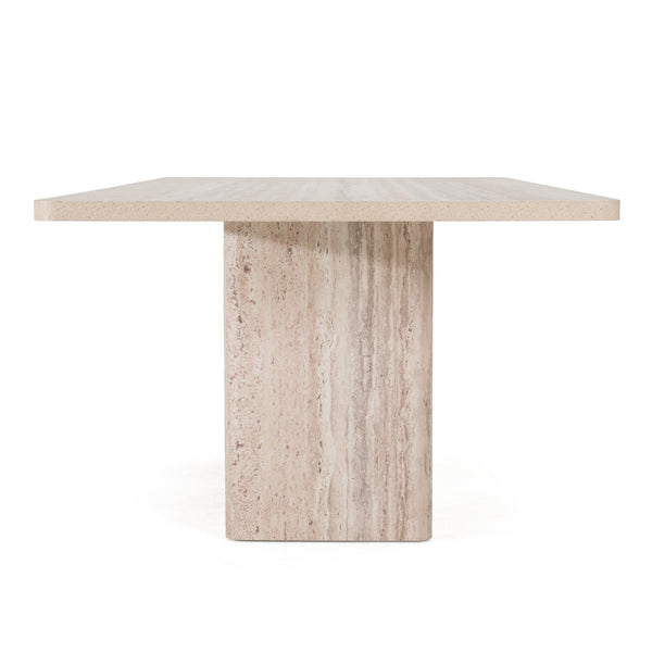 Nova Domus Roma Modern Travertine Rectangular Dining Table Model VGAN-ROMA-DT