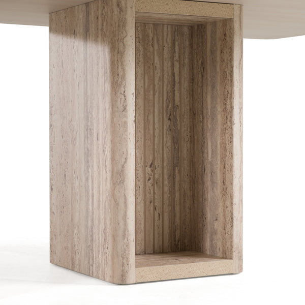Nova Domus Roma Modern Travertine Rectangular Dining Table Model VGAN-ROMA-DT