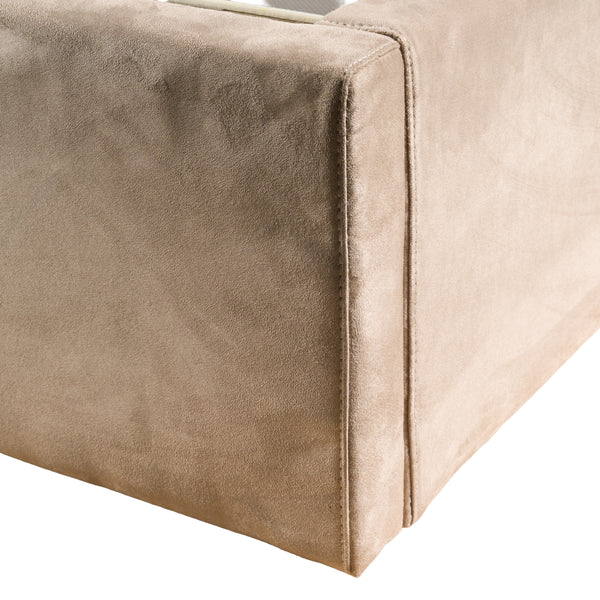 Modrest Roma Modern Taupe Microfiber Upholstered Bed Model VGVCBD2305-TPE