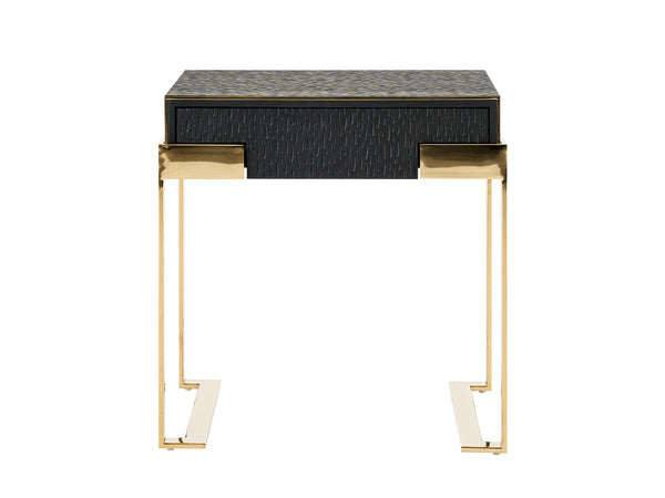 Modrest Rothsay Modern Wenge & Gold Nightstand Model VGVC-N096A