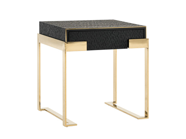 Modrest Rothsay Modern Wenge & Gold Nightstand Model VGVC-N096A