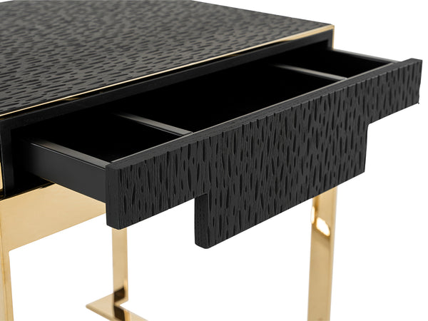 Modrest Rothsay Modern Wenge & Gold Nightstand Model VGVC-N096A