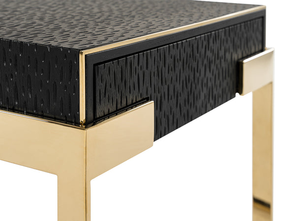Modrest Rothsay Modern Wenge & Gold Nightstand Model VGVC-N096A