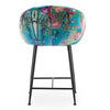 Modrest Roxann Modern Counter Stool In Funky Velvet Model VGEU-MC-9292CH-A-C-BS
