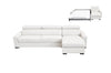 Lamod Italia Sacha Modern White Leather Reversible Sectional Sofa Bed With Storage Model VGNT-SACHA-E3018-W